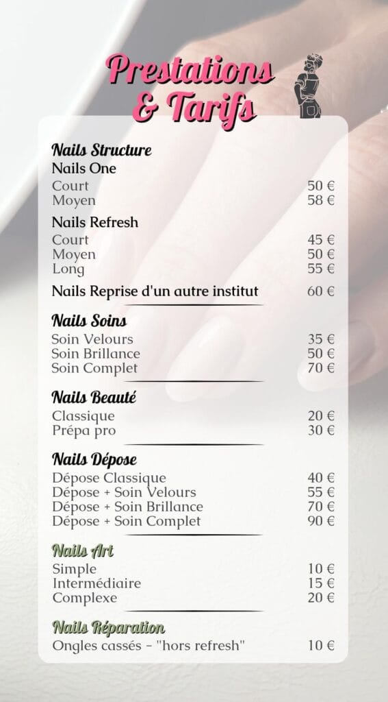 tarifs gwen nails prothésiste ongulaire